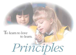 Principles Header with picture of kids working